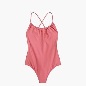 j. crew strappy rose pink one piece